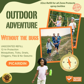 Unscented Picaridin Insect Repellent 32oz Refill