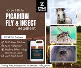 Horse & Rider Fly & Insect Repellent Spray, Gallon w/ Battery-Operated Wand