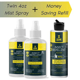 Insect Repellent Picaridin Unscented Bundle 2 Pack of 4oz + Refill - Insect Repellent