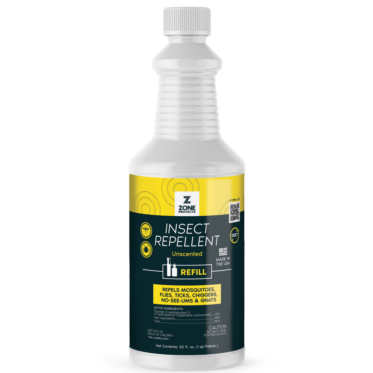 Unscented Picaridin Insect Repellent 32oz Refill