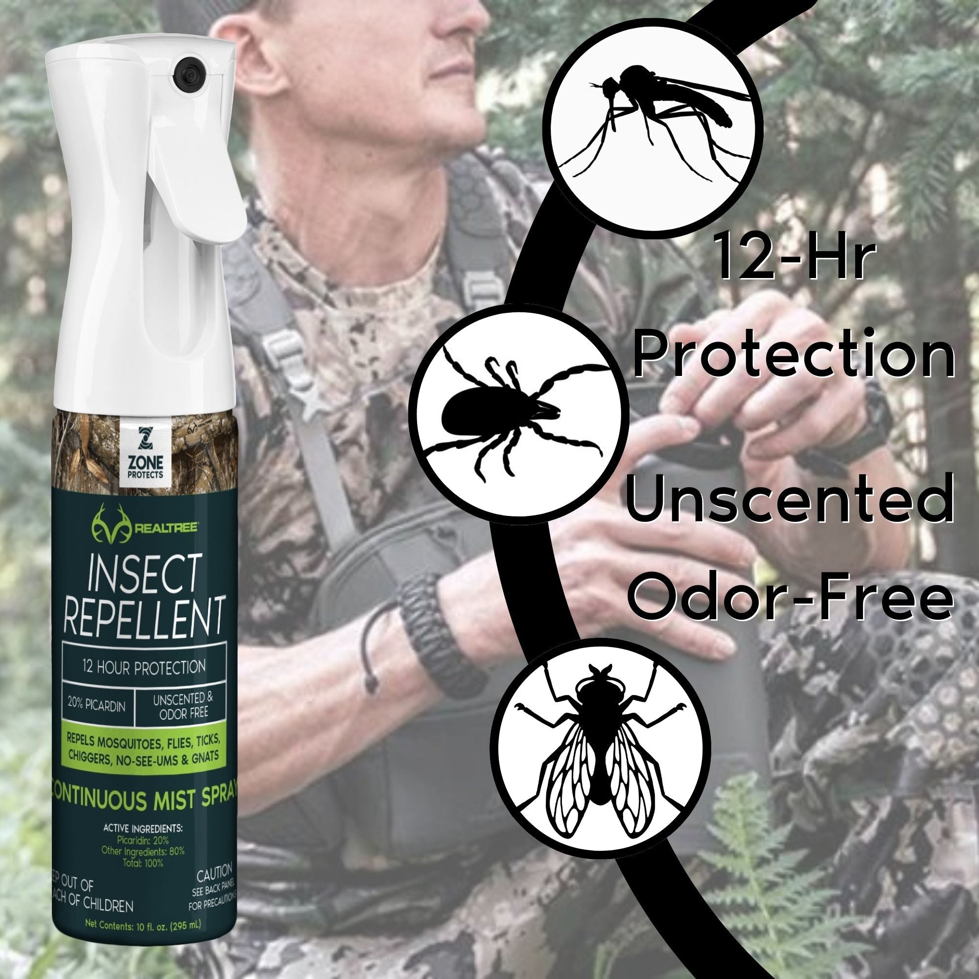 Realtree Complete Insect Control; Repellent Plus Insecticide