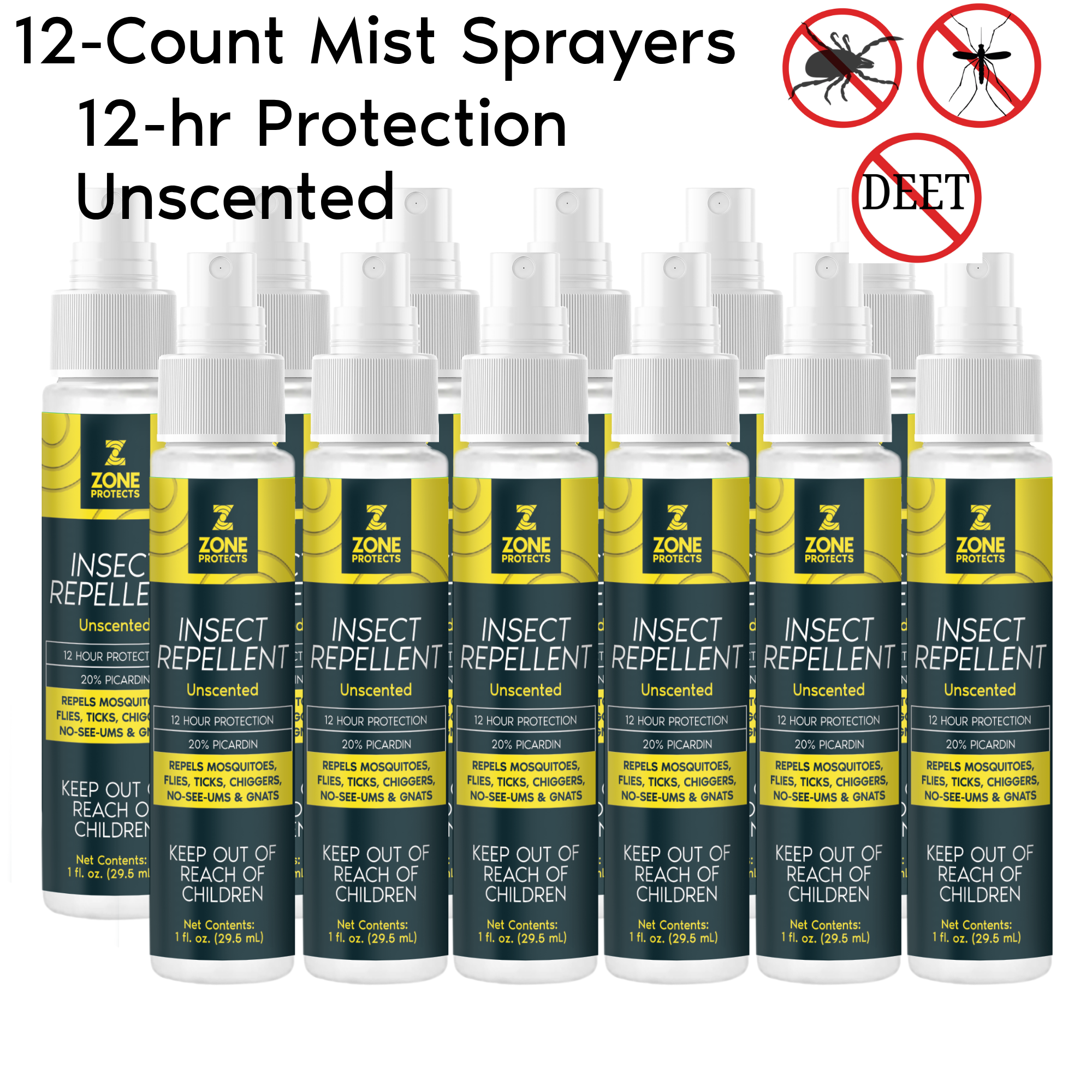 Unscented Insect Repellent Spray, 1oz Master Case of 12