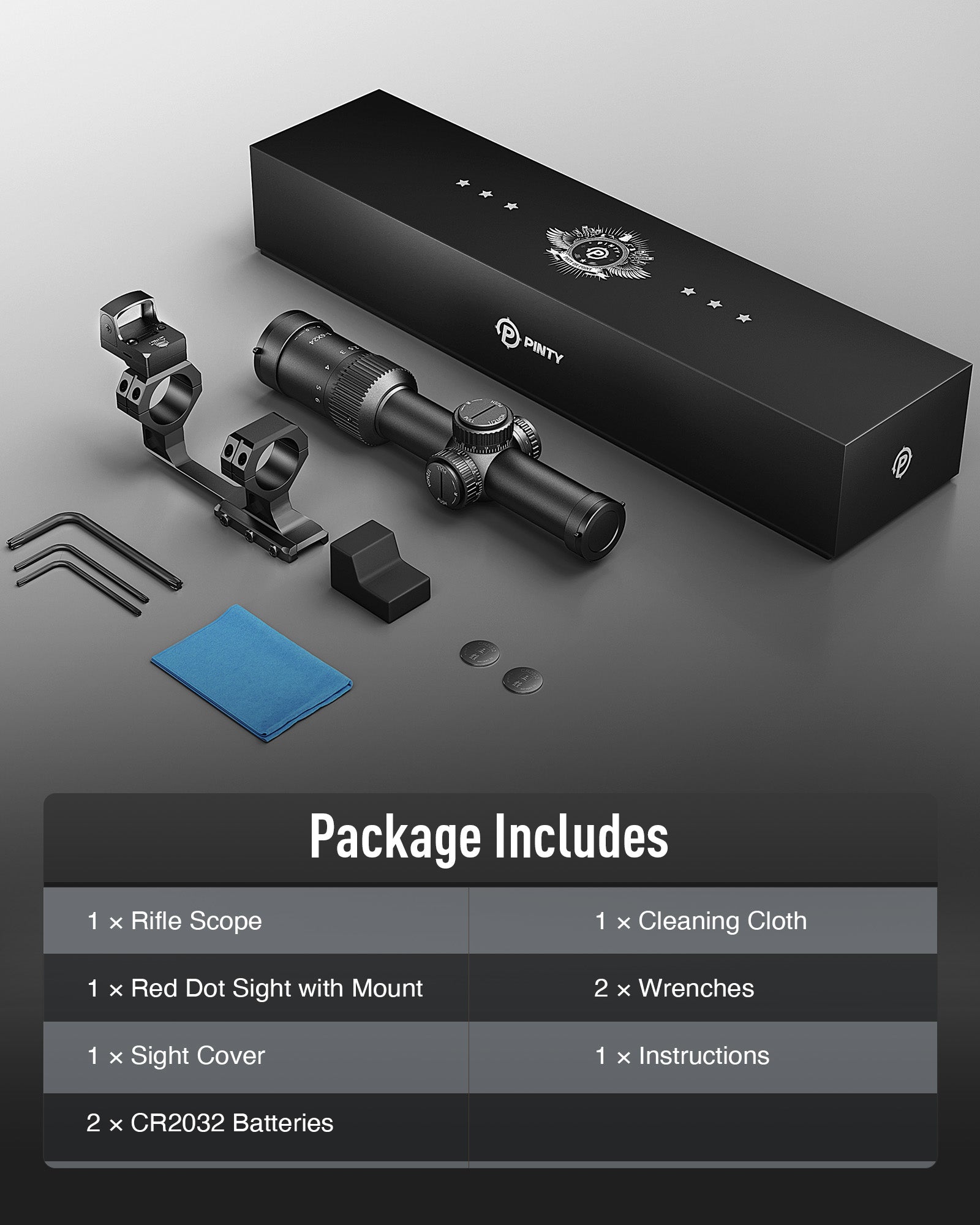 Pinty Nova 1-6x24 LPVO Combo (Tactical Kit)
