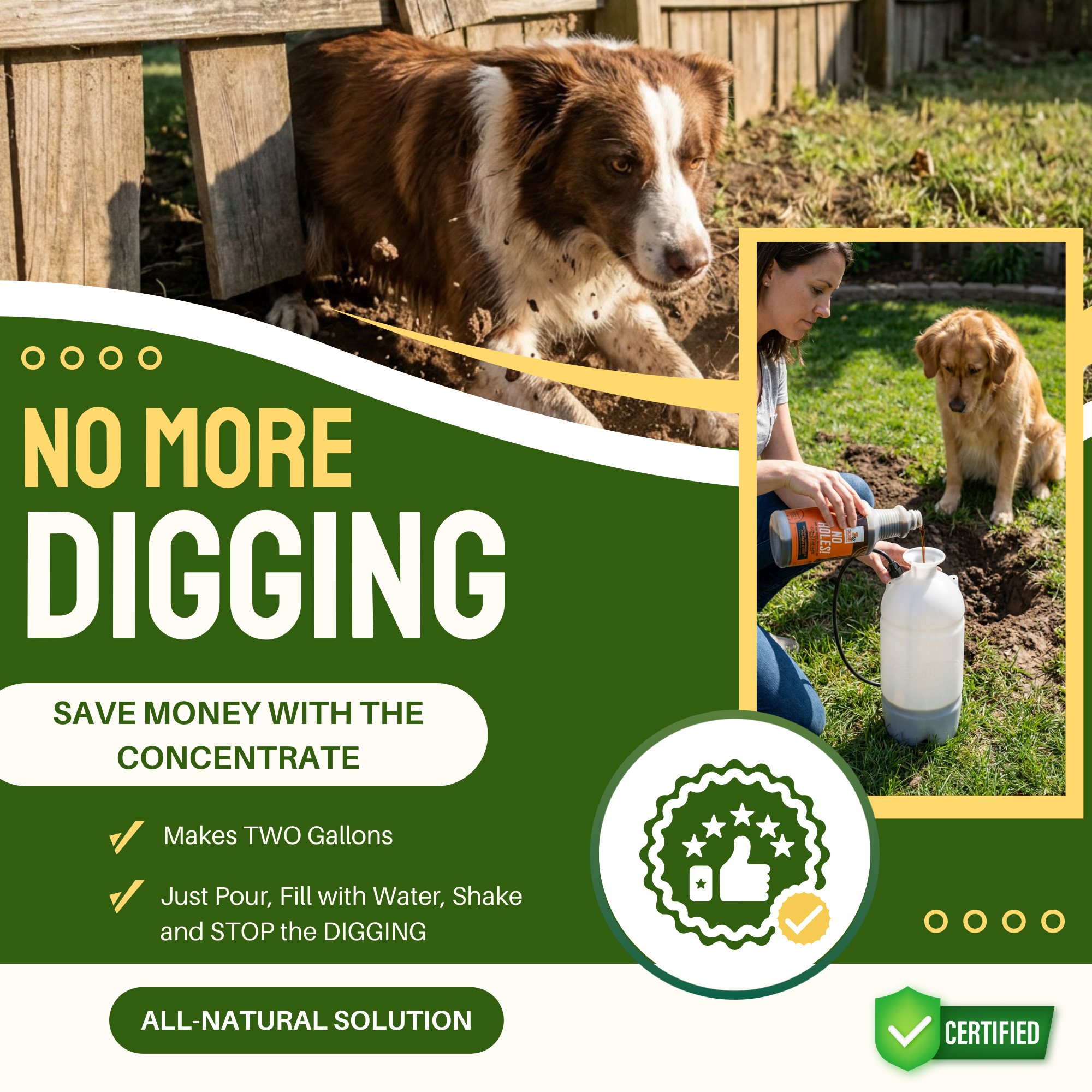 No Holes! Digging Prevention Concentrate