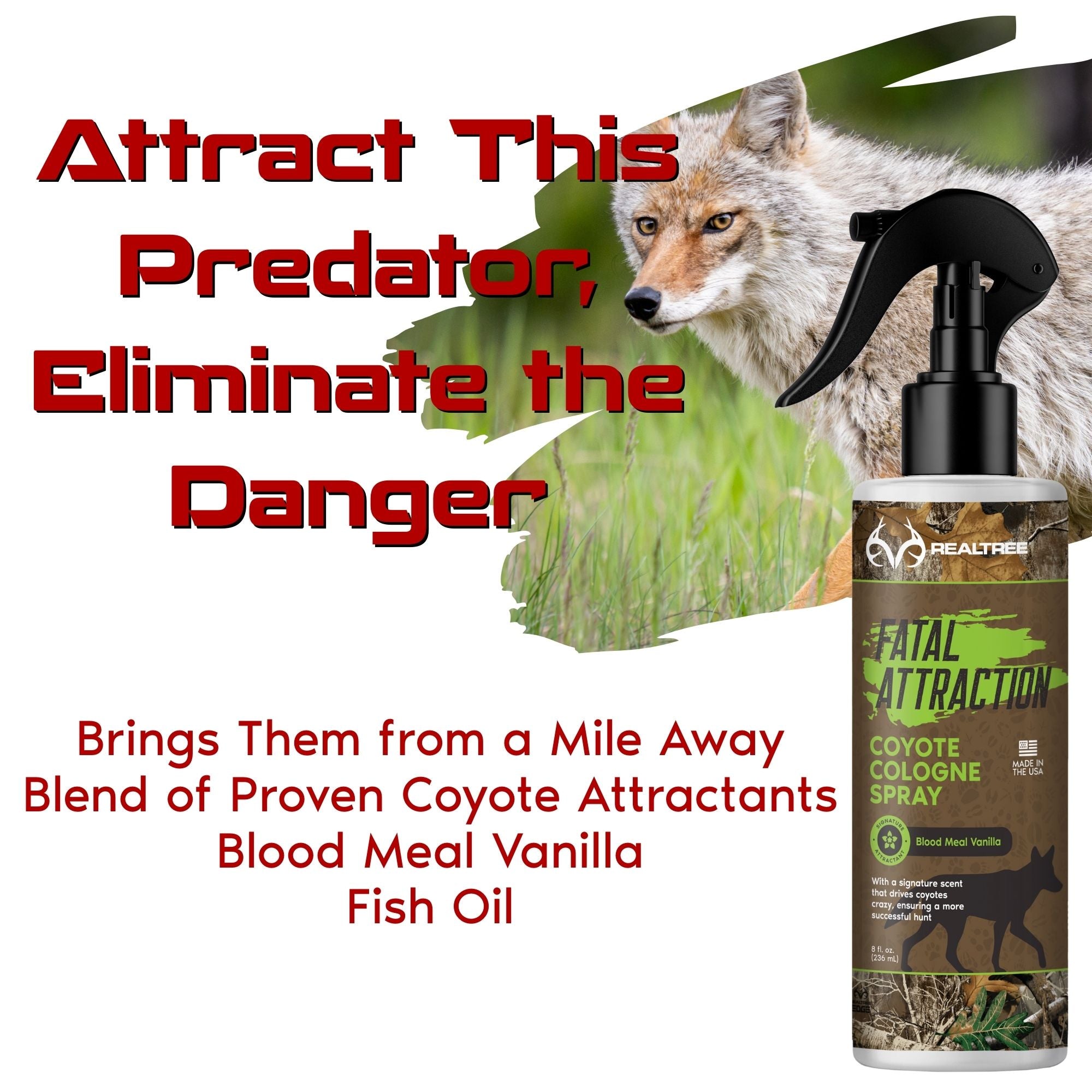 Coyote Cologne Predator Attractant, 8oz Spray