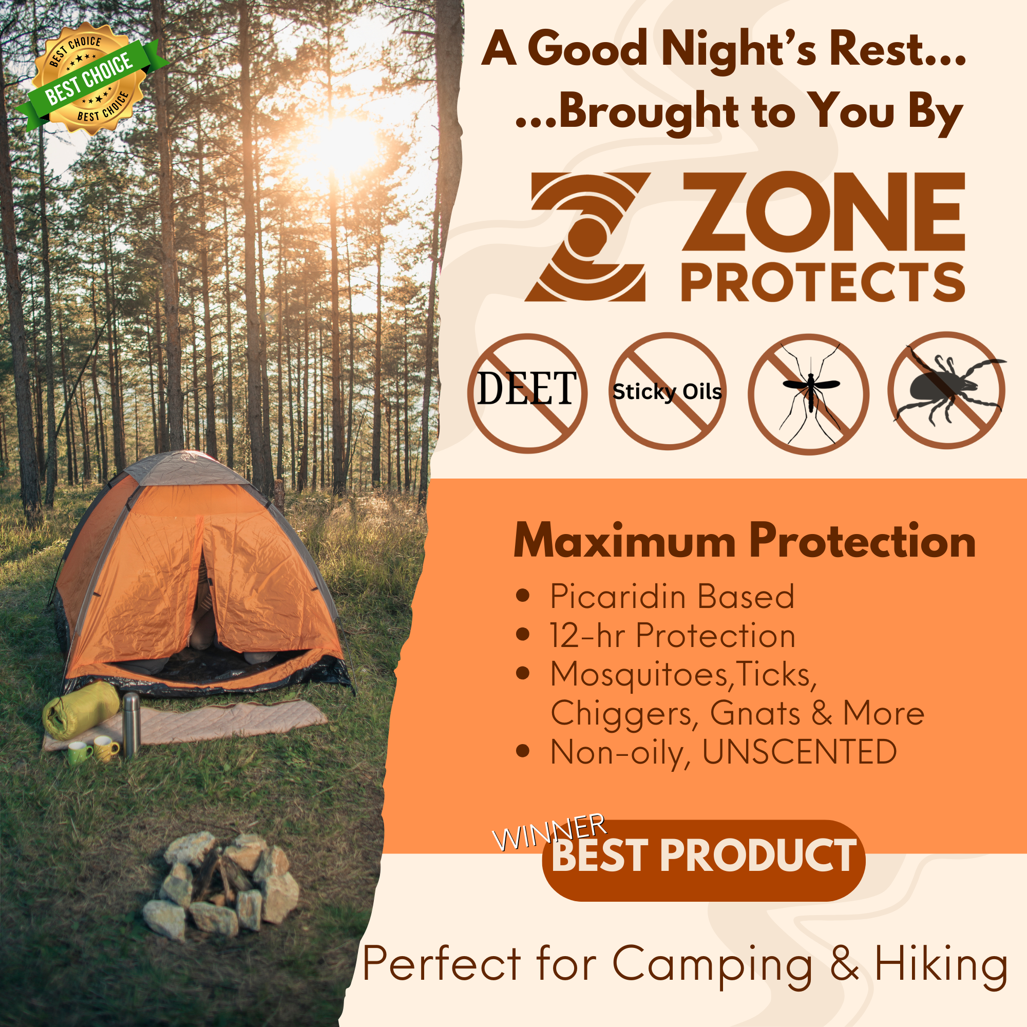Insect Repellent, Picaridin Unscented, 4oz Mist Spray