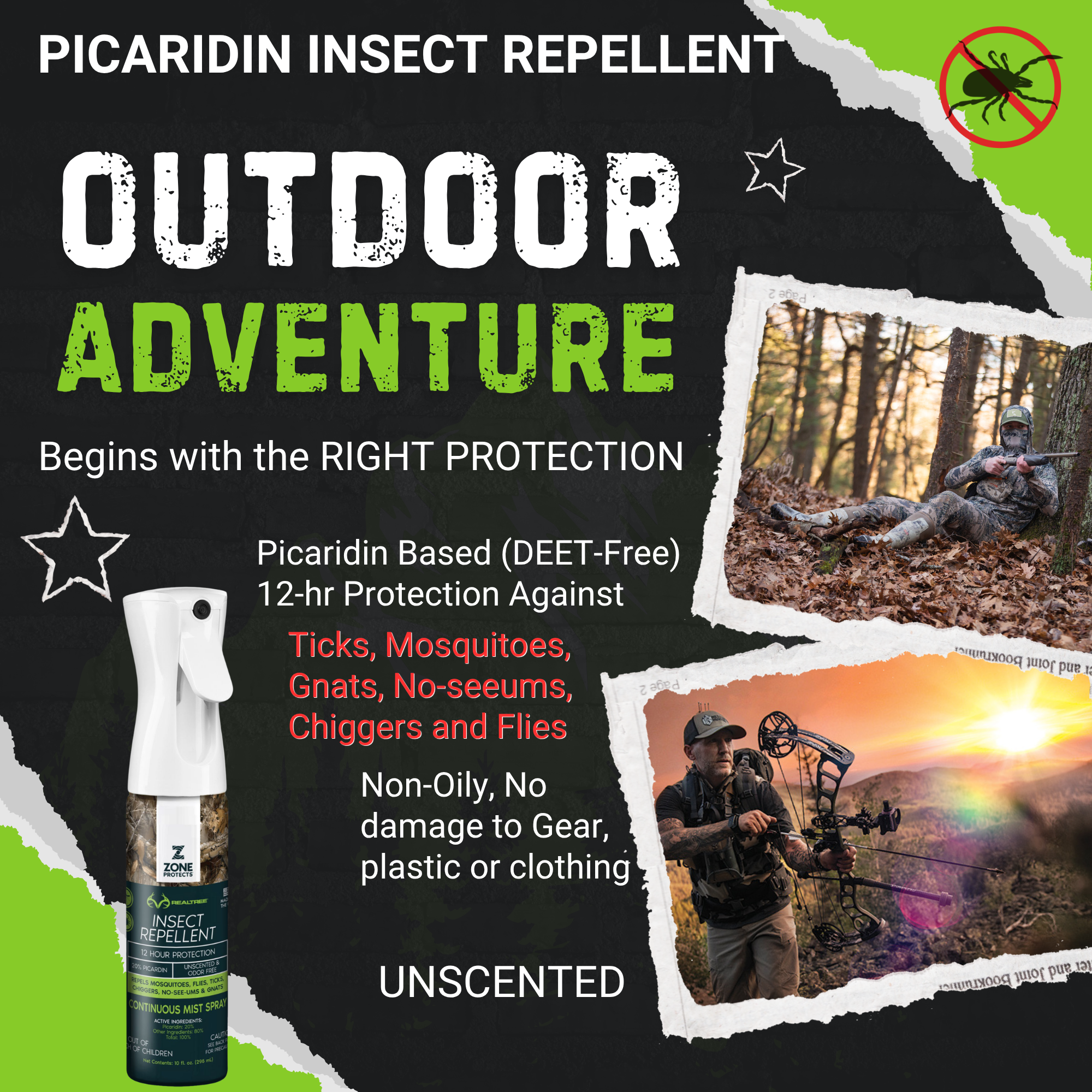 Zone Realtree Picaridin Insect Repellent 10oz Mistosol Spray