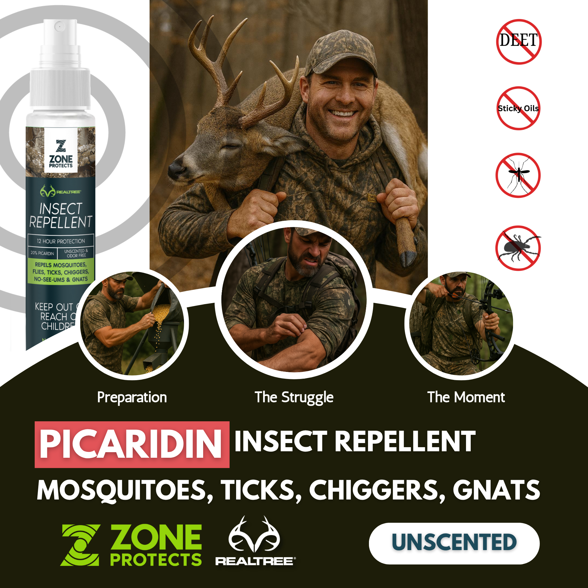 Realtree Unscented 1oz Travel Pack of 6