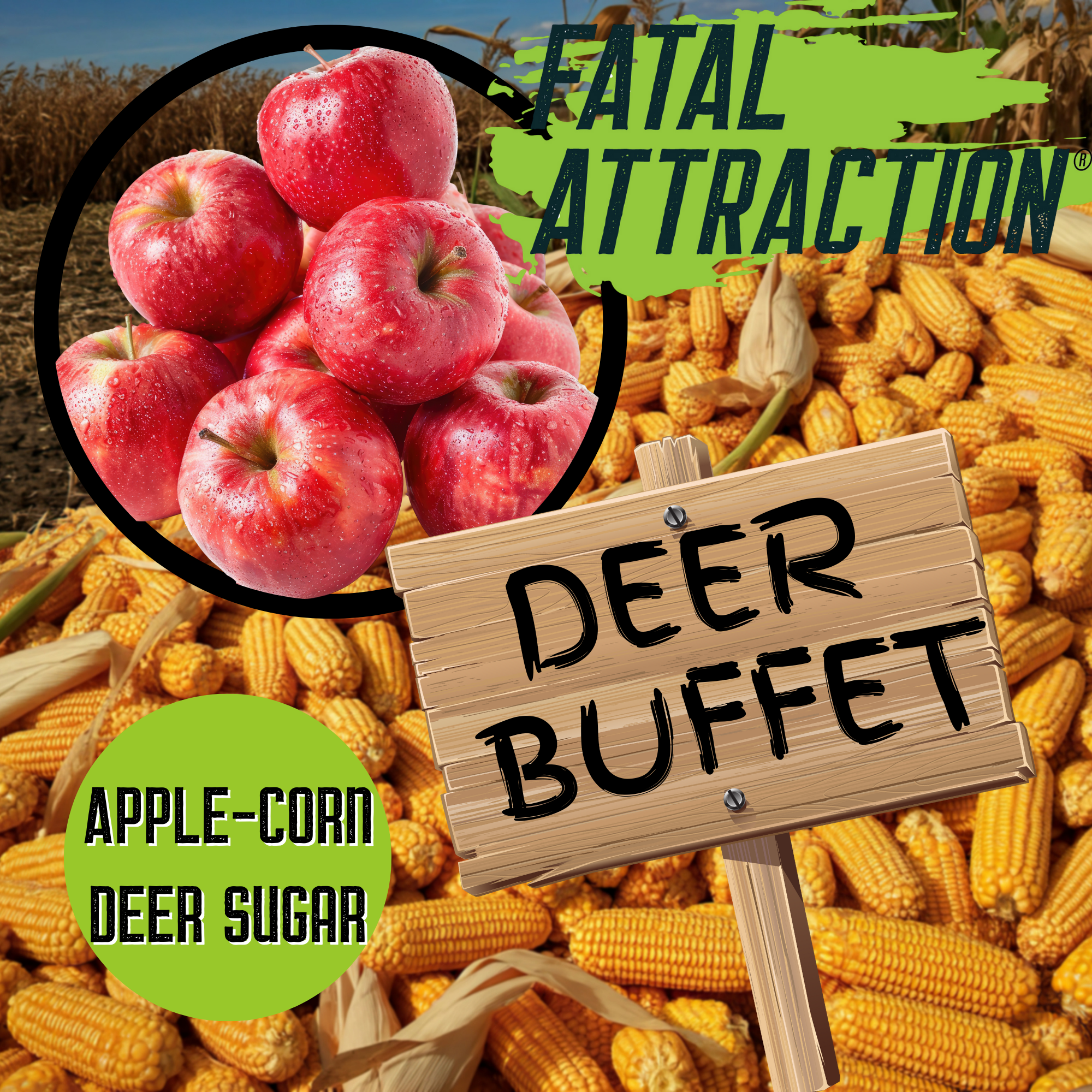 Deer Sugar Attractant; Realtree Fatal Attraction Apple Corn Flavor