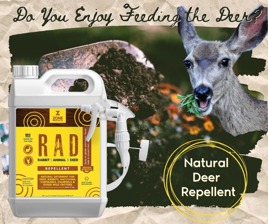 spray to keep deer out of garden R.A.D.; Rabbit Animal Deer Repellent Gallon Trigger
