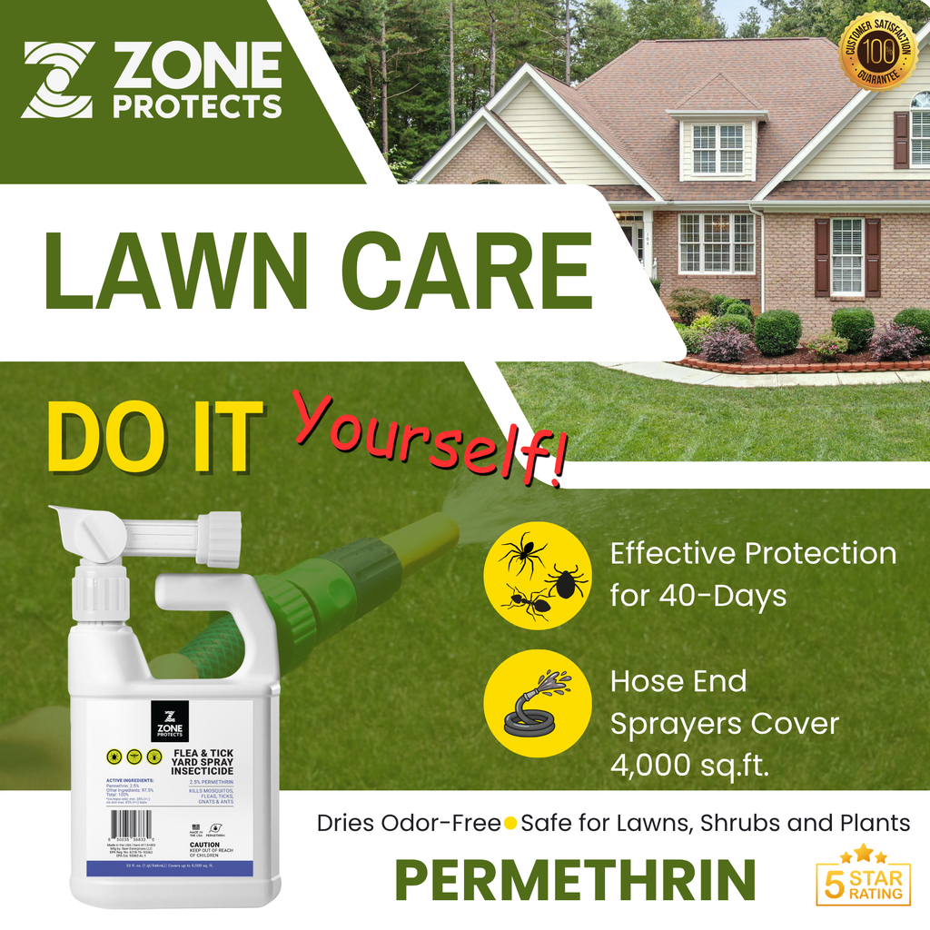 garden spray for ticks Flea and Tick Yard Spray Insecticide Hose End Sprayer – Zone Protects