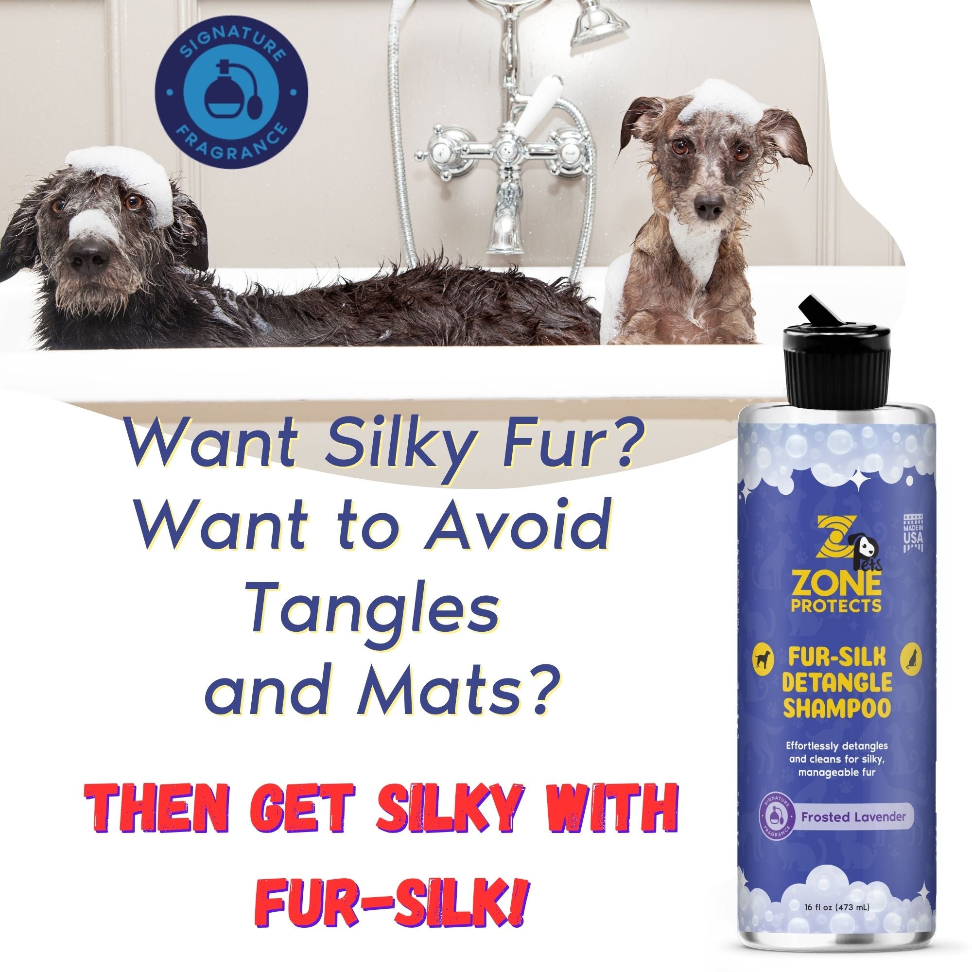 Fur-Silk Detangling Pet Shampoo - Frosted Lavender