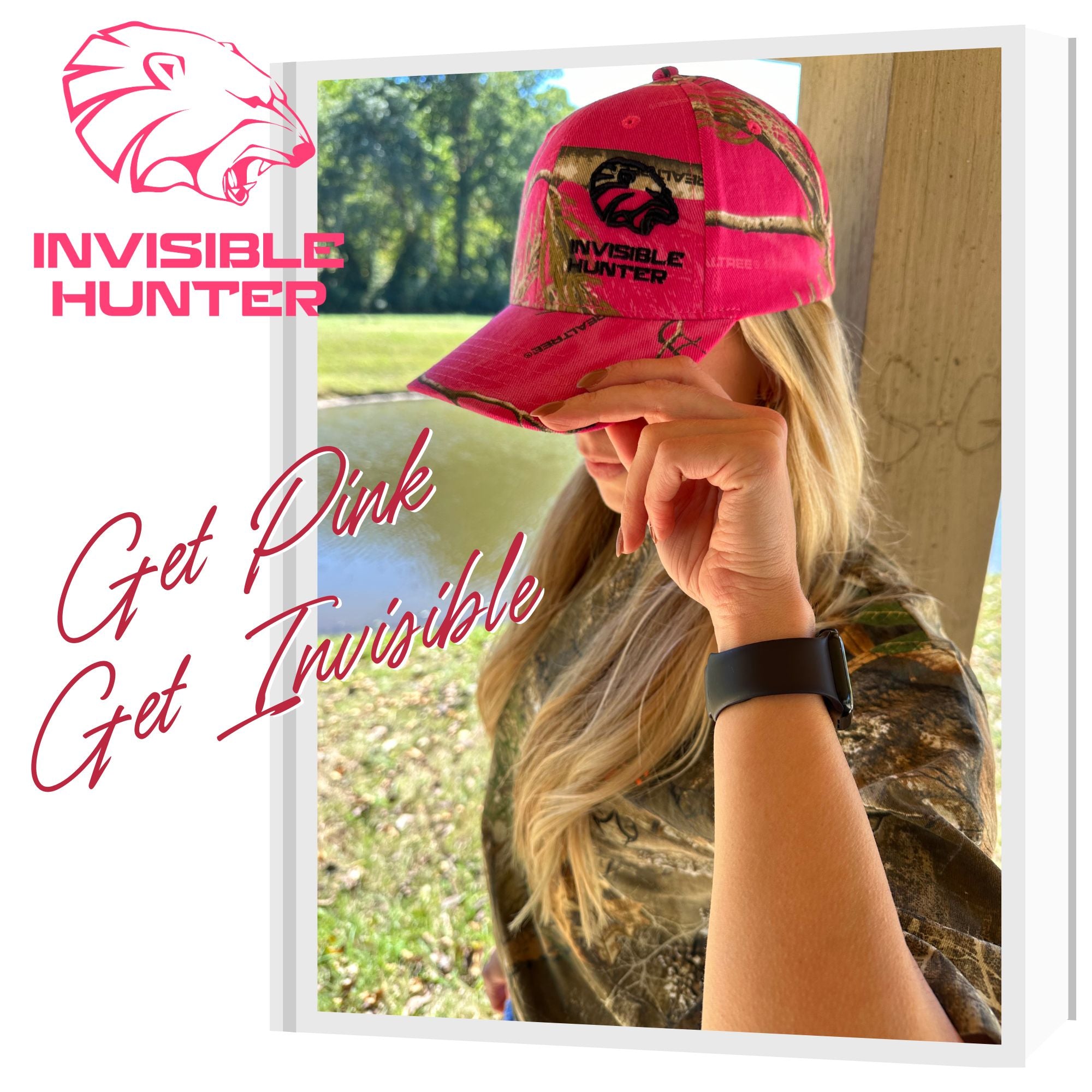 Invisible Hunter Realtree Hot Pink 100% Fabric Hat