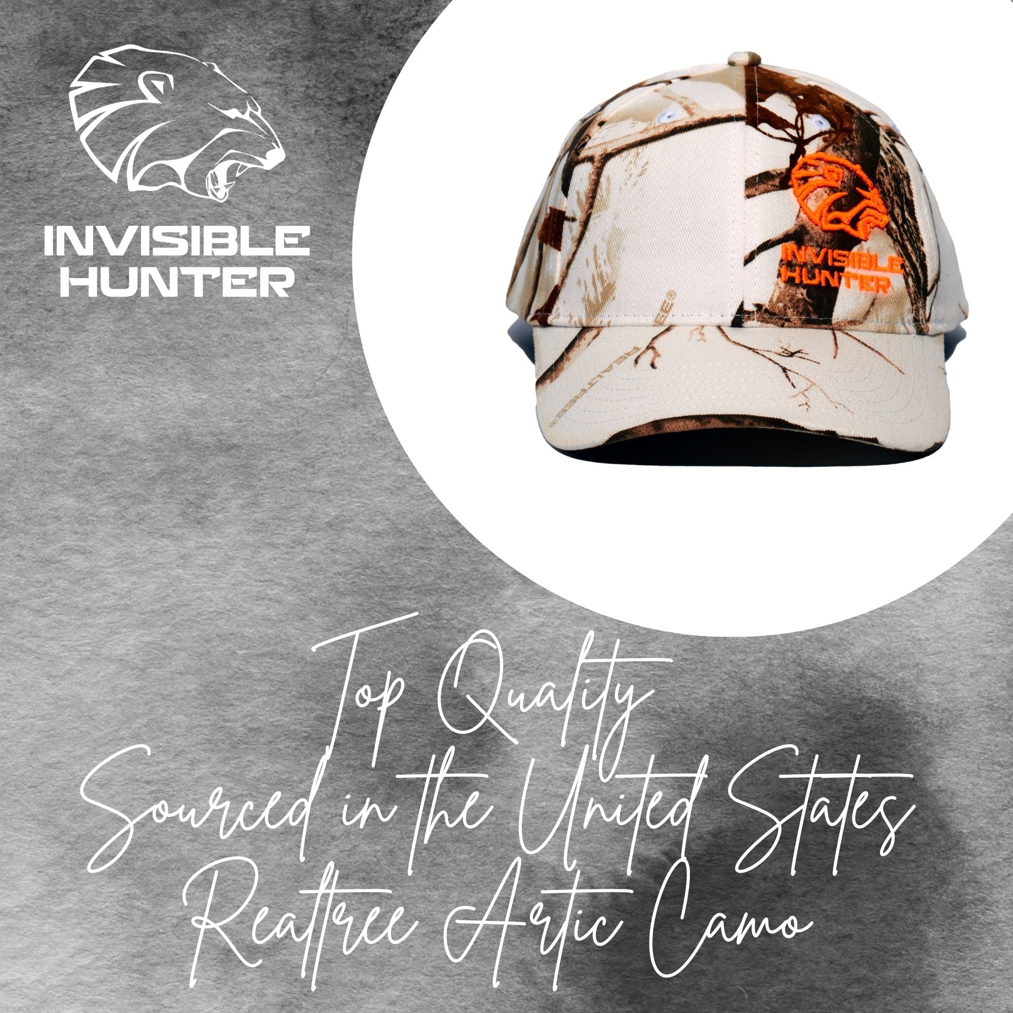 Invisible Hunter Realtree Artic White 100% Fabric Hat