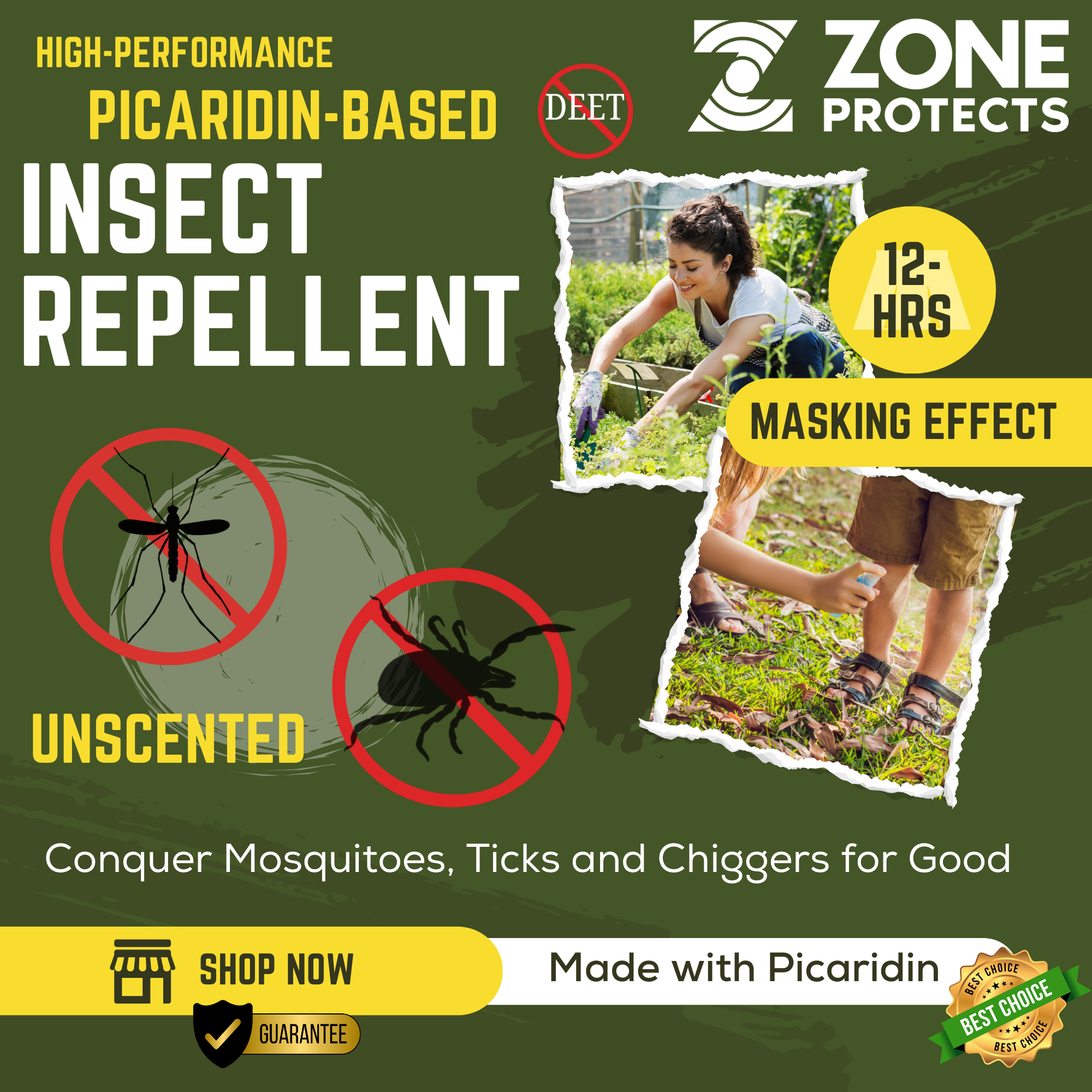 Unscented Picaridin Insect Repellent 32oz Refill