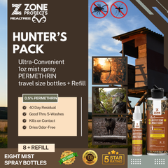 Zone Realtree Outfitters Permethrin 1oz Hunter's Pack of 8 plus Refill