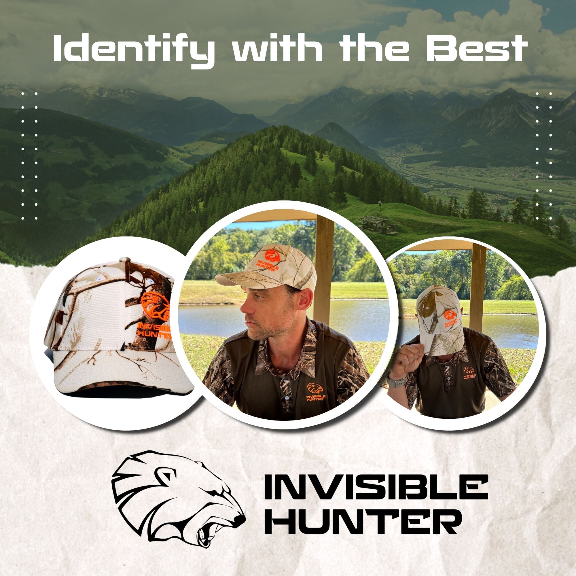 Invisible Hunter Realtree Artic White 100% Fabric Hat