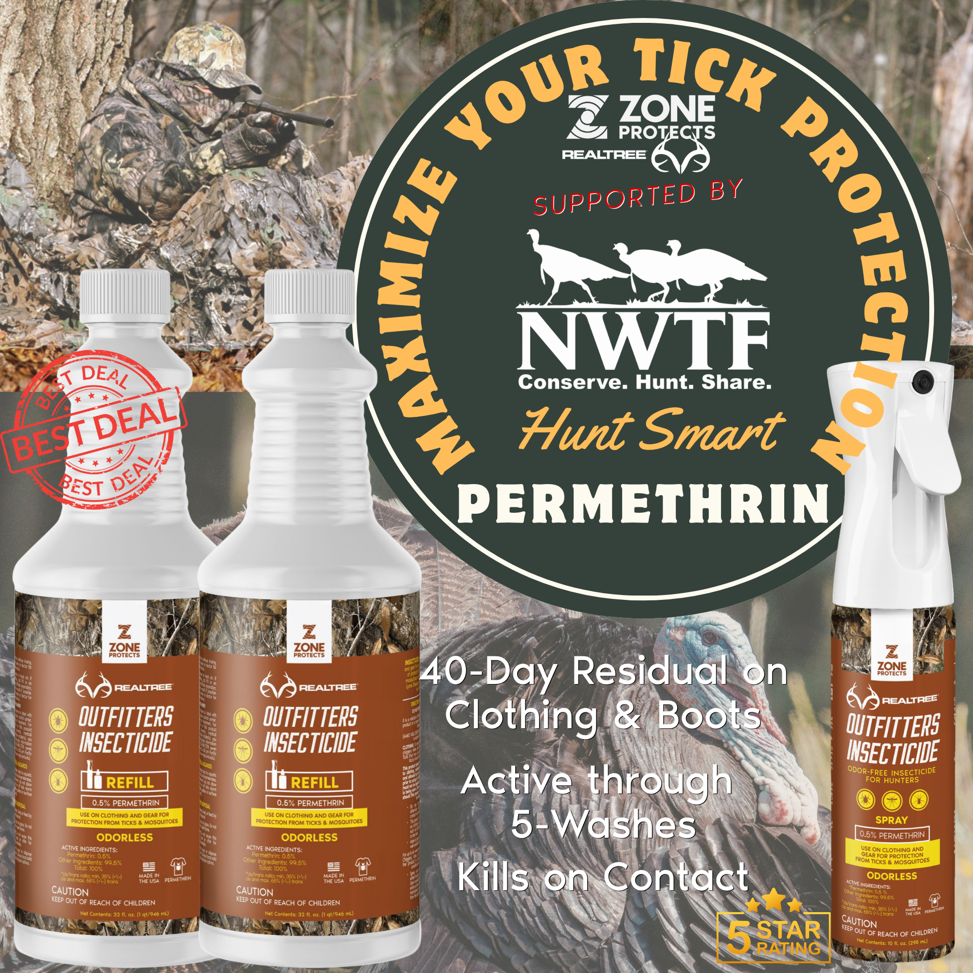 Realtree Outfitter's Big Hunter Combo; Mistosol + Two 32oz Refills