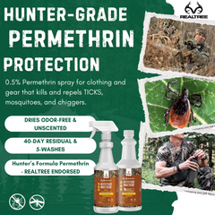 Realtree Outfitter's Permethrin Bundle, 32oz Spray + 32oz Refill