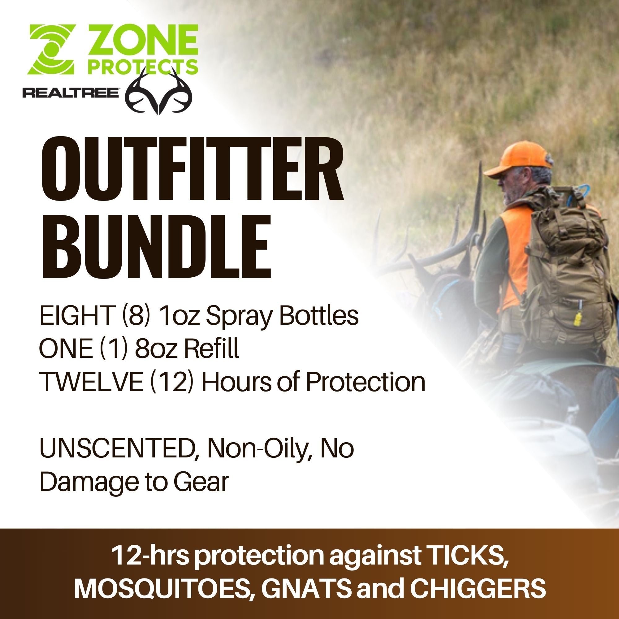 Zone Realtree Hunter's Pack Insect Repellent Spray, 1oz Case + Refill