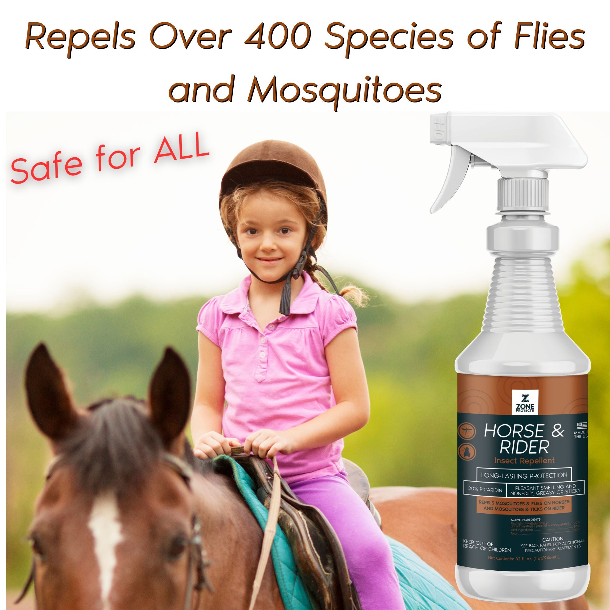 Horse & Rider Equine Fly/Insect Repellent Spray, 32oz