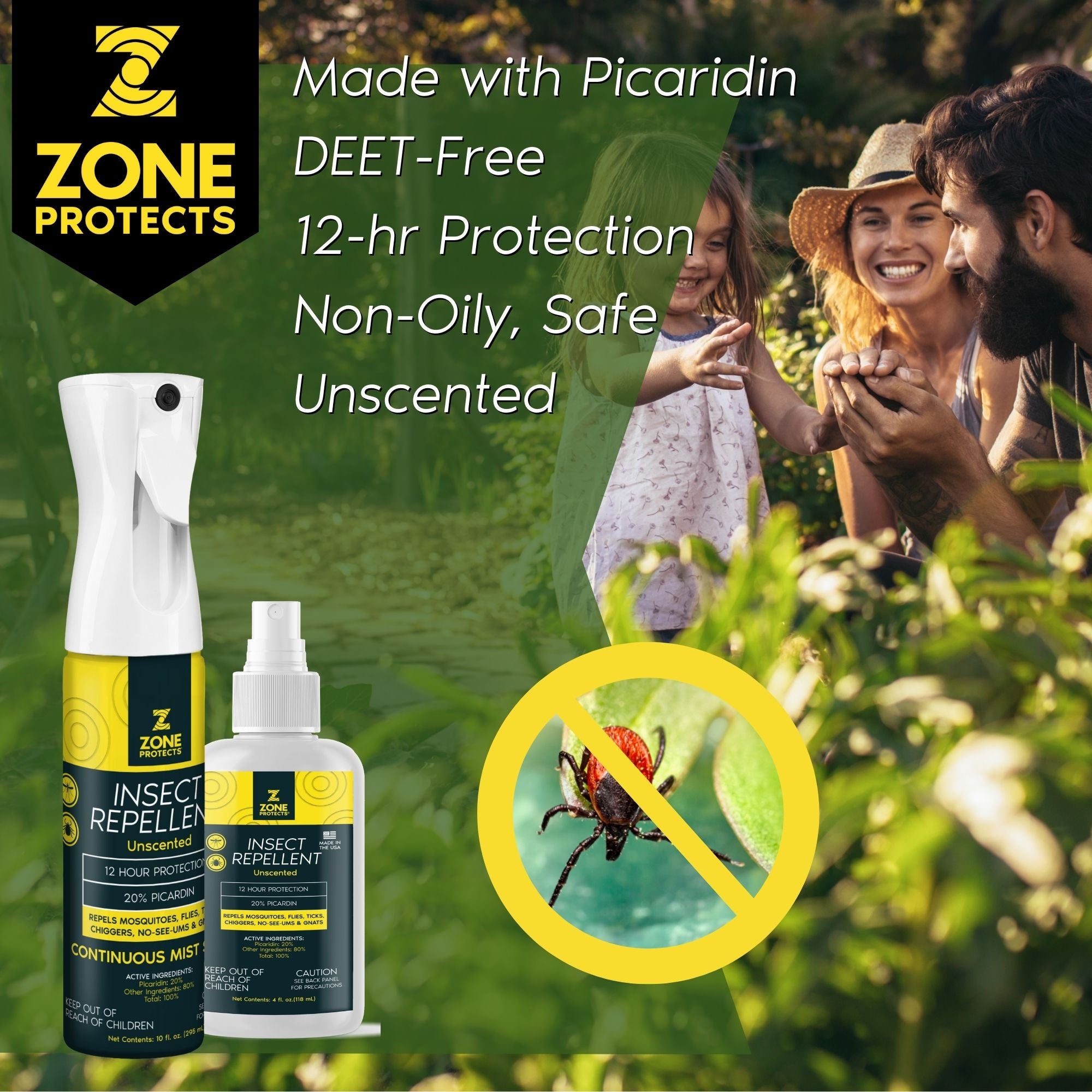 Insect Repellent Picaridin Unscented 4oz Mist Spray - Insect Repellent