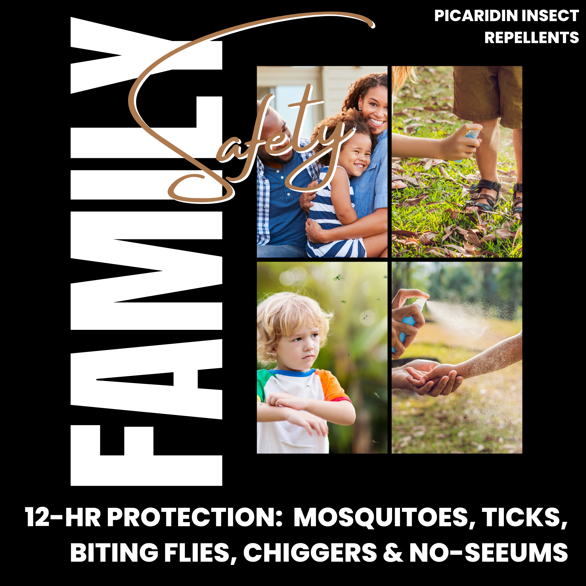 Scented Insect Repellent Spray, Family Pack 1oz Case + Refill Bundle