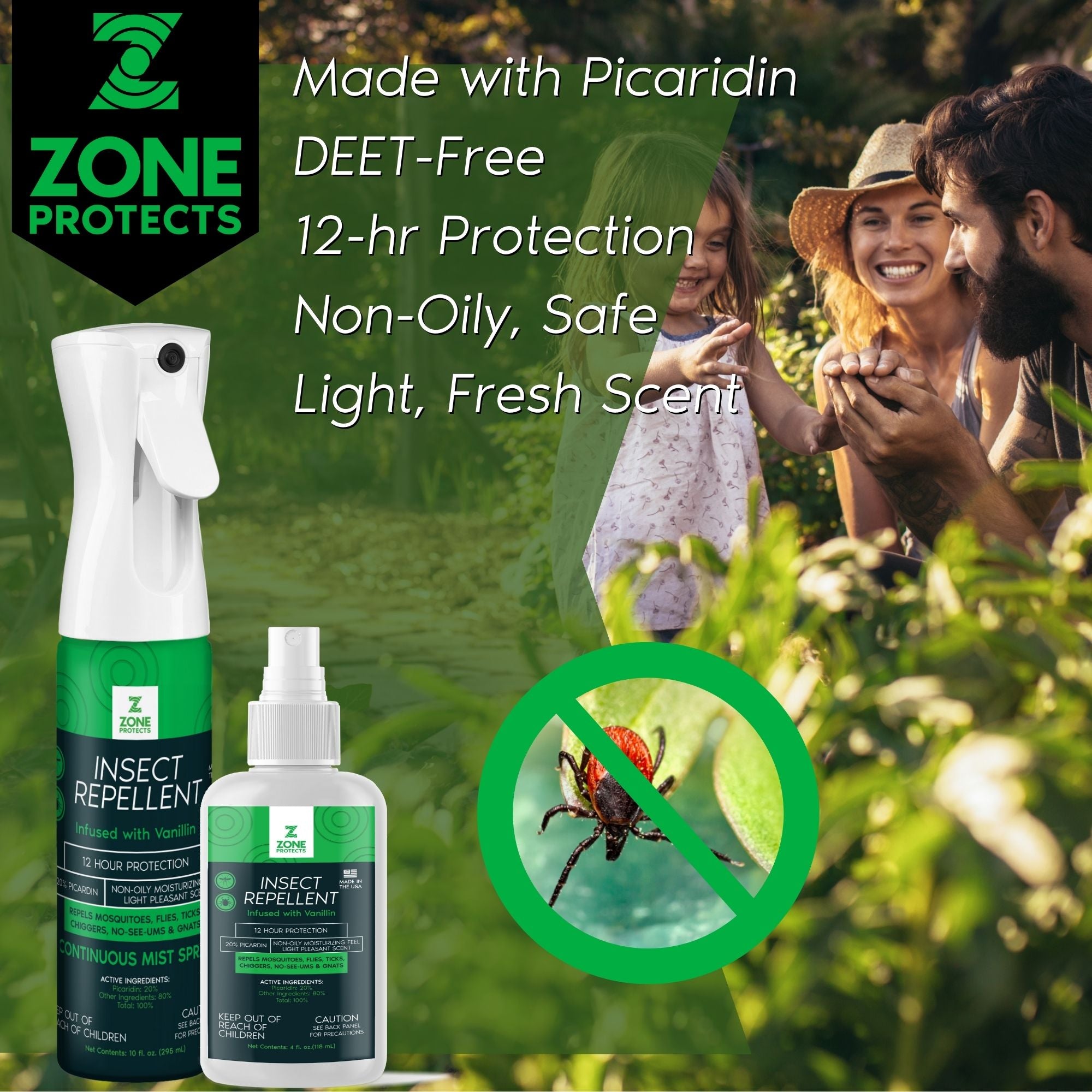 Insect Repellent, Scented, Picaridin, 4oz Mist Spray