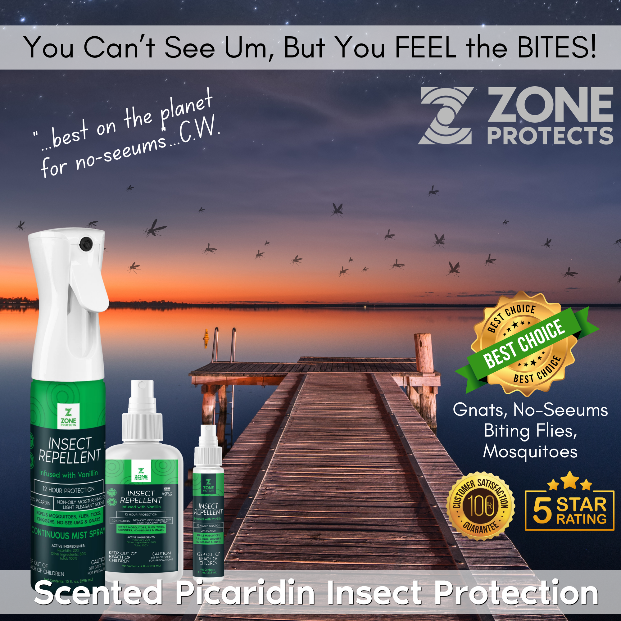 Insect Repellent, Picaridin; 4oz His and Hers Pack