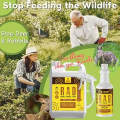 R.A.D.; Rabbit Animal Deer Repellent Gallon + Concentrate Bundle - Animal Repellent