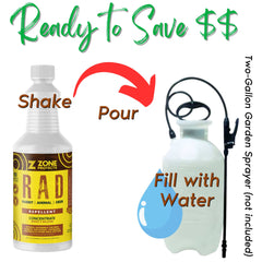 R.A.D.; Rabbit Animal Deer Repellent Gallon + Concentrate Bundle - Animal Repellent