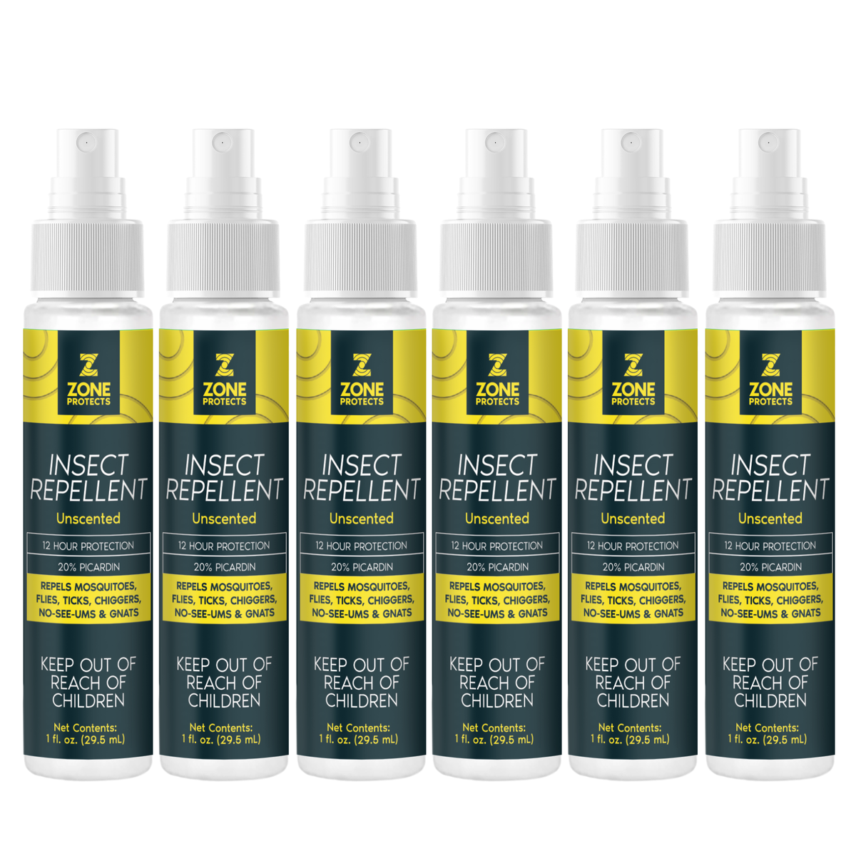 Unscented Picaridin 1oz Travel Pack of 6