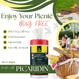 Unscented Picaridin Wipes, 80-ct