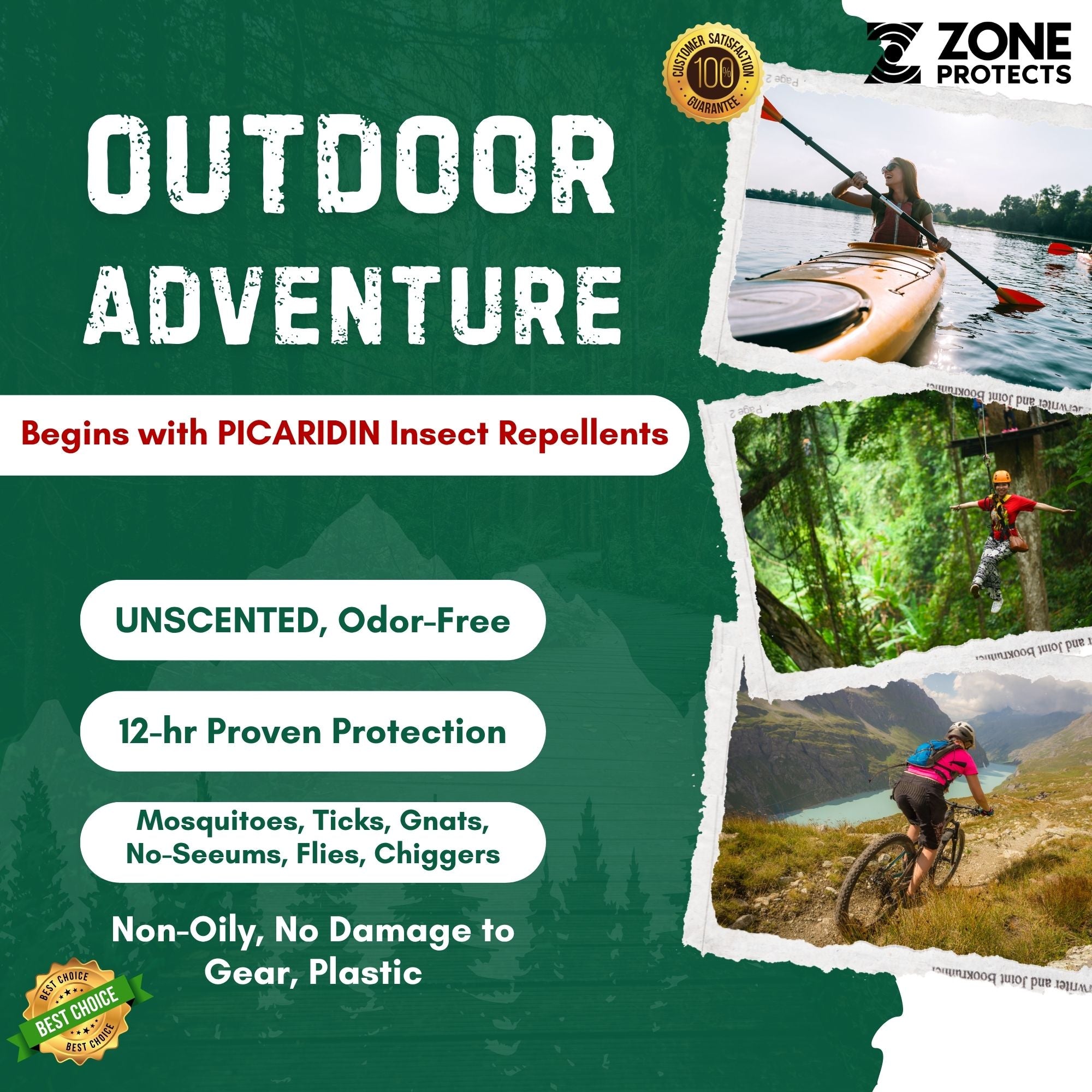 Insect Repellent, Unscented Picaridin, Refill