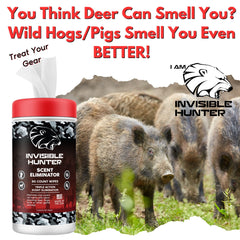 Invisible Hunter Scent Eliminator Wipes - Scent Control