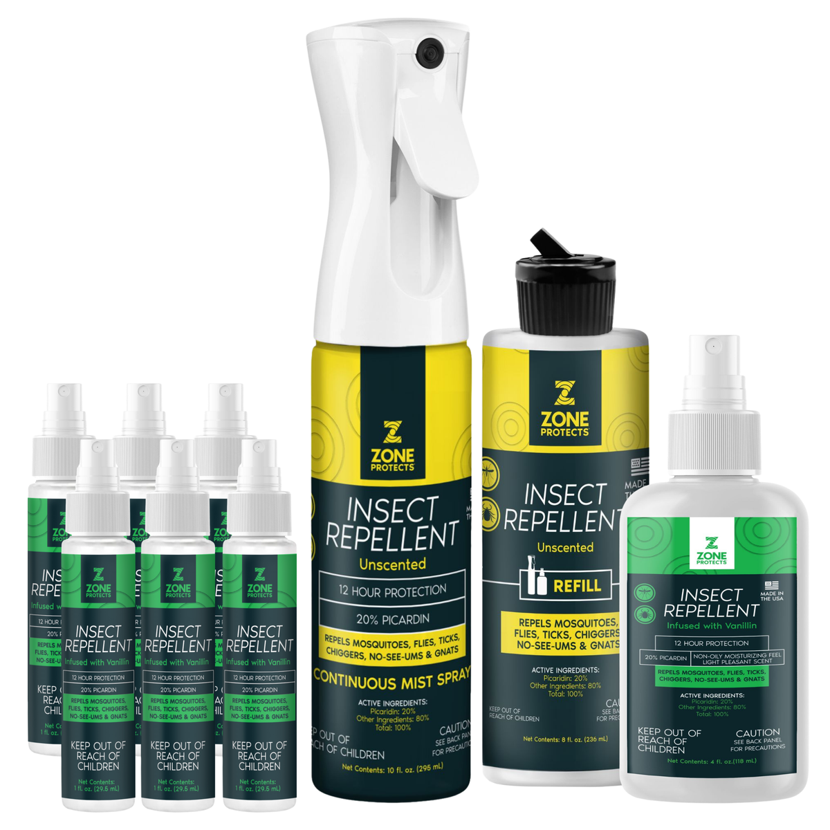 Mixed Multi-Use Picaridin Insect Repellent Pack