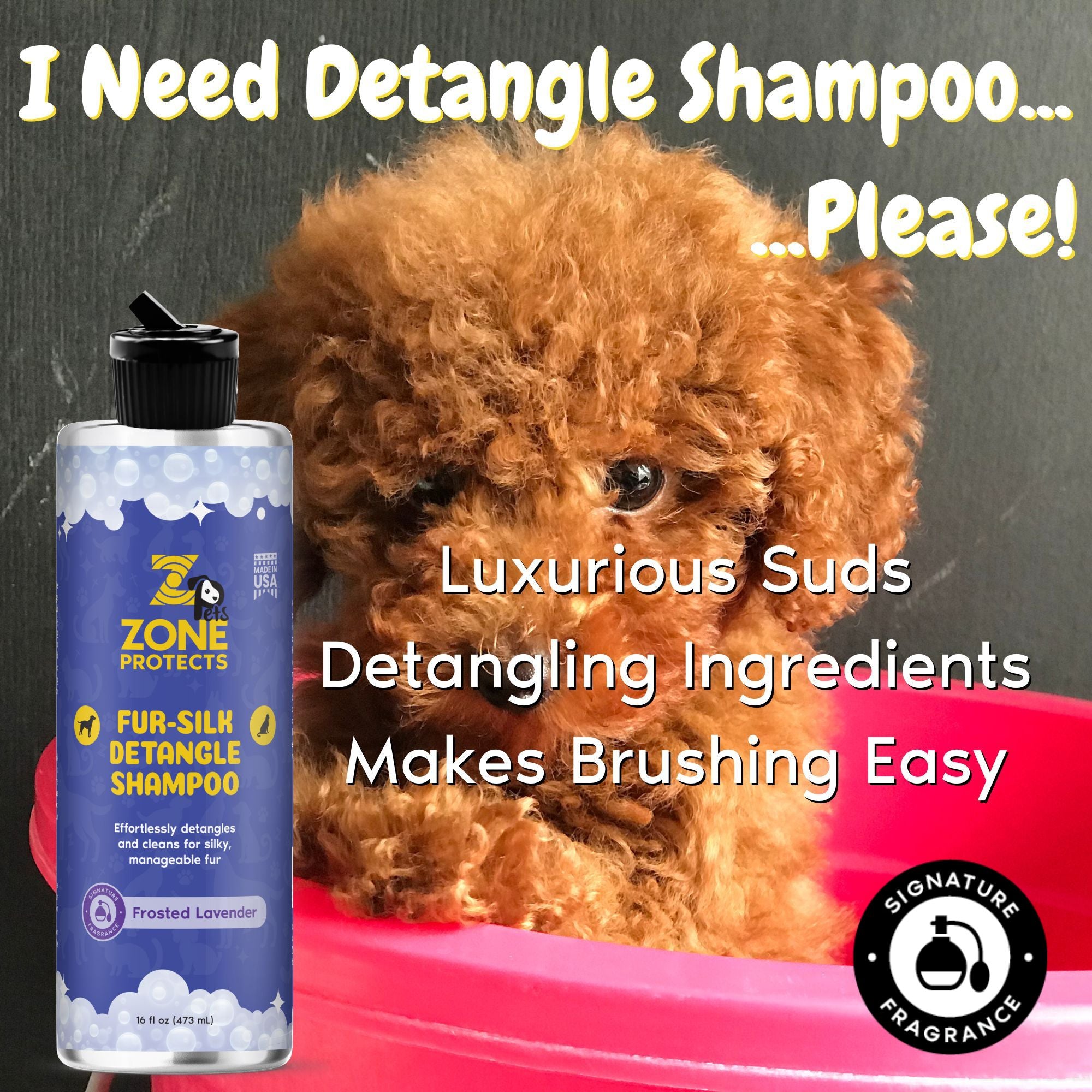 Fur-Silk Detangling Pet Shampoo - Frosted Lavender