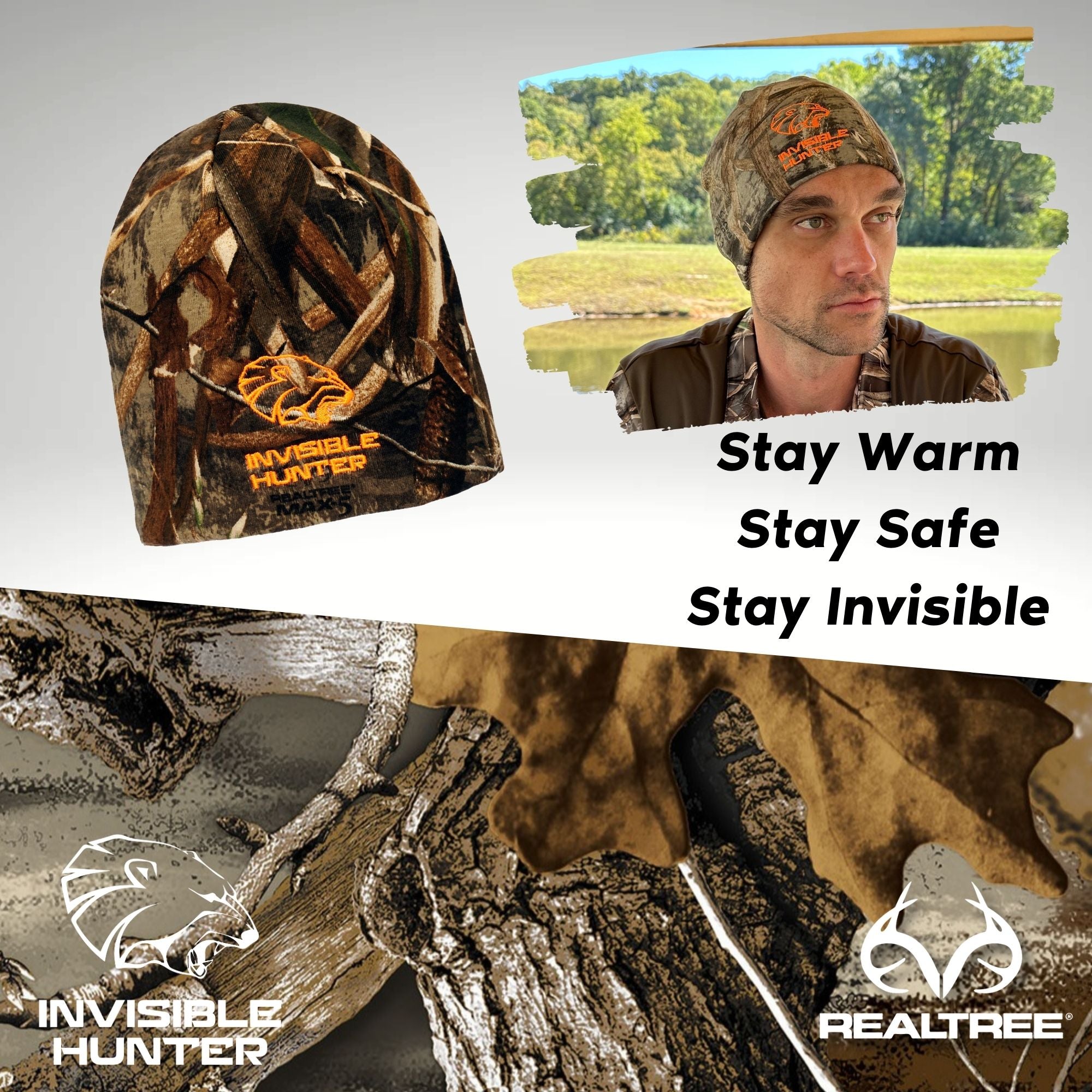 Invisible Hunter Realtree Camo Beanie - Apparel