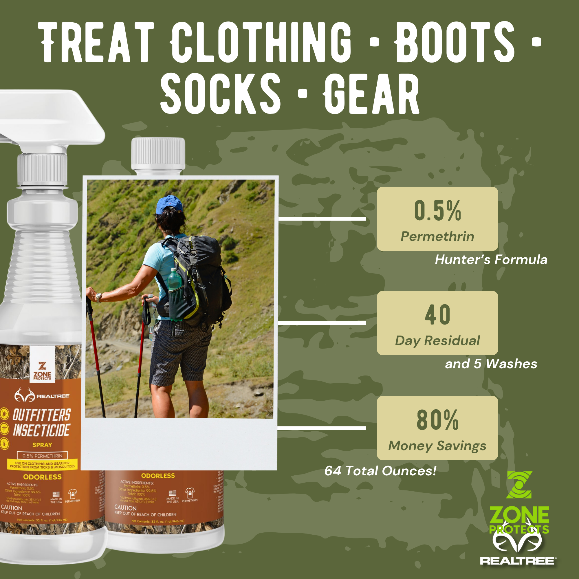 Realtree Outfitter's Permethrin Spray, 32oz