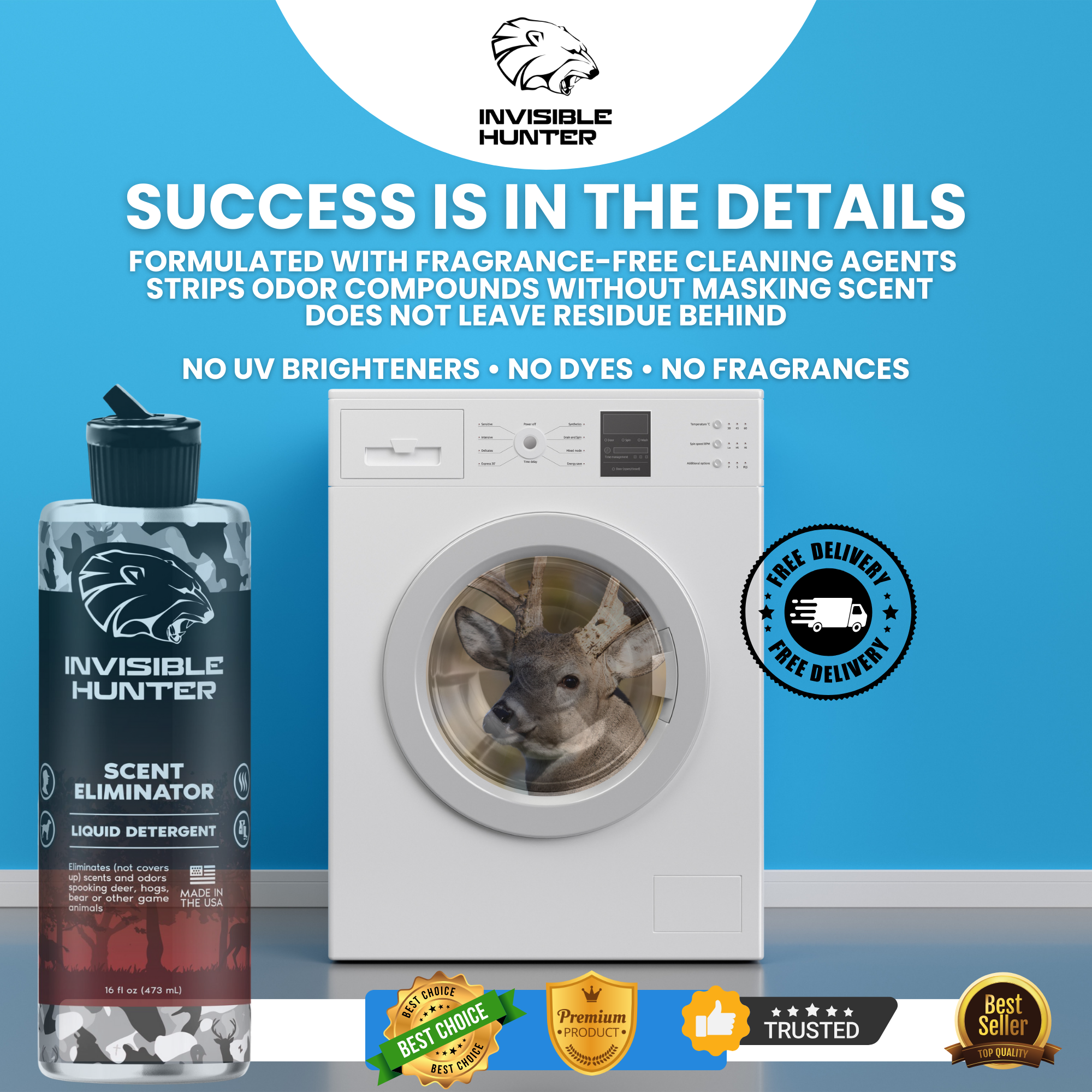 Invisible Hunter Wash Up Bundle (laundry detergent + body wash)